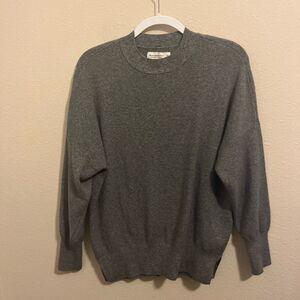 Abercrombie & Fitch Soft A& F Heather Grey Pullover Crewneck Sweater